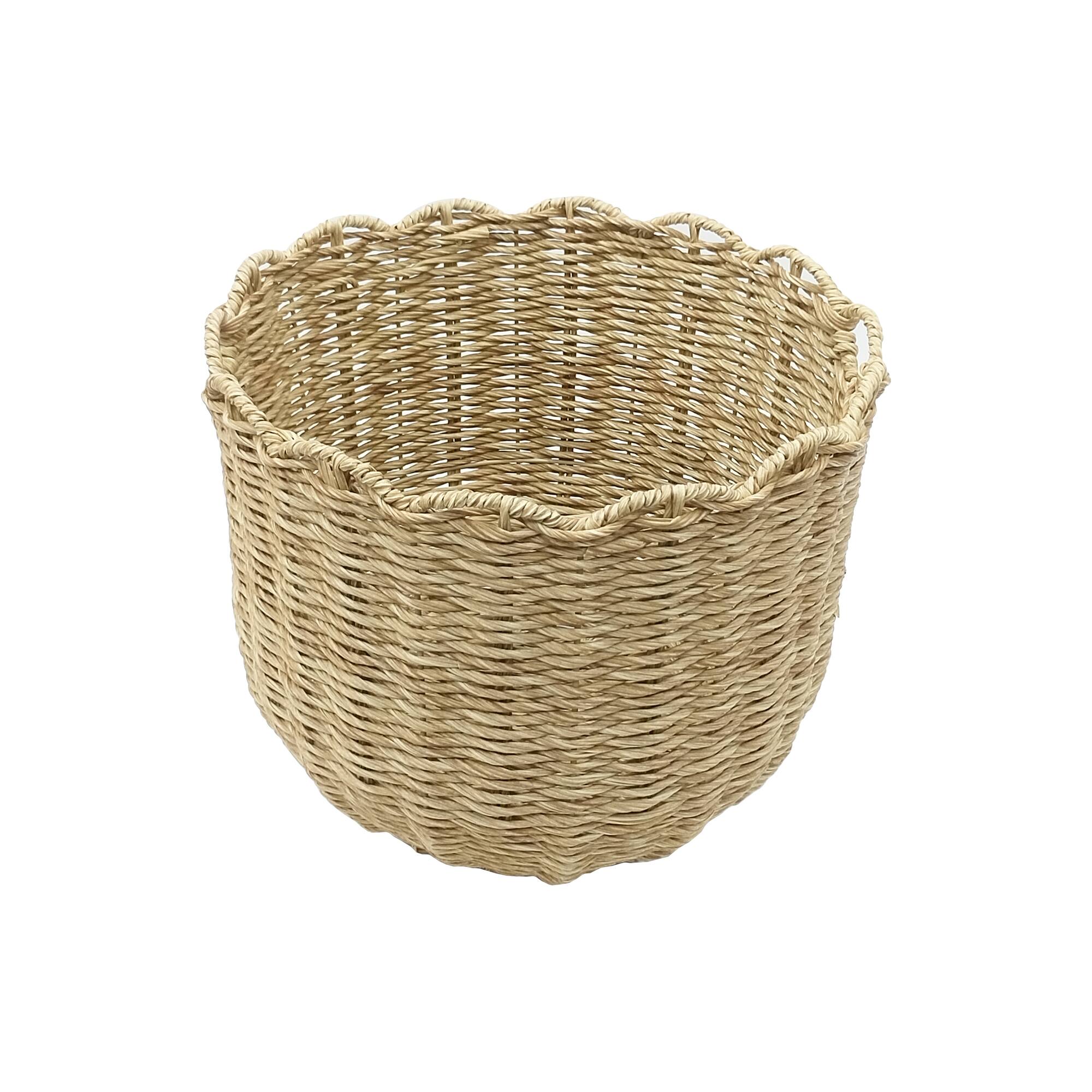 Scallop Edge Woven Basket by Celebrate It